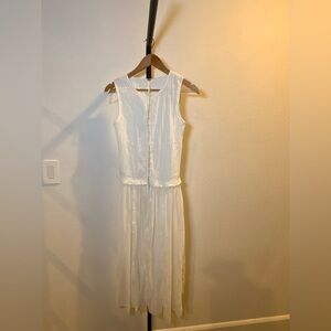 Free People Cream Sleeveless Midi Dress NWOT
